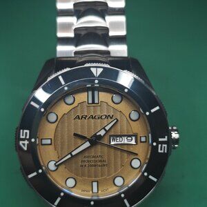 Aragon A506SAN Hercules Sand NH36 43mm Automatic Dive Watch. **NEW**